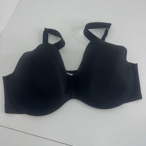 Cacique Smooth Underwire Lightly Lined Balconette Bra Black Sz 40 DD